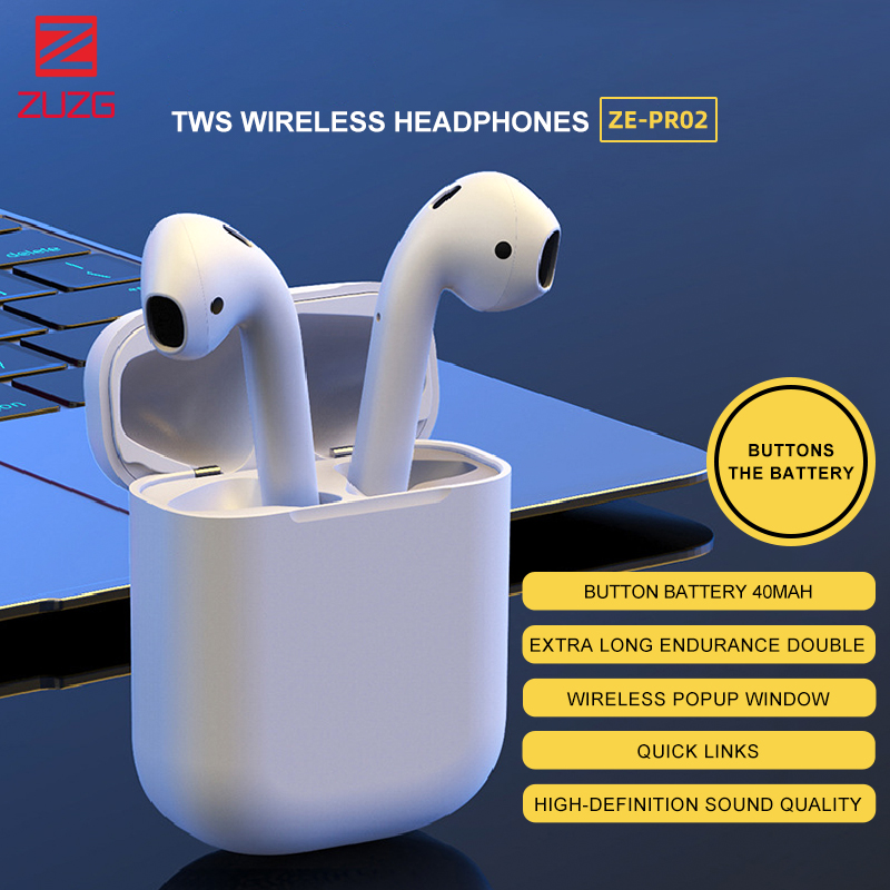 ZE-NKPR02 (second generation) Button Version TWS Wireless Blue Earphone