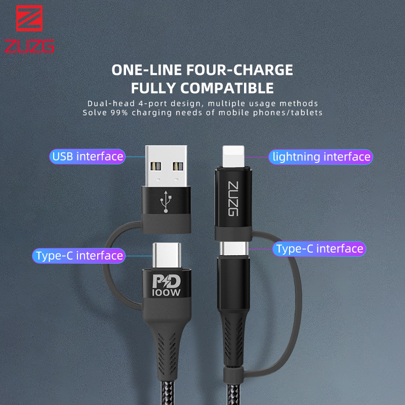 ZC-DK05 4in1 Versatile PD fast charge data cable